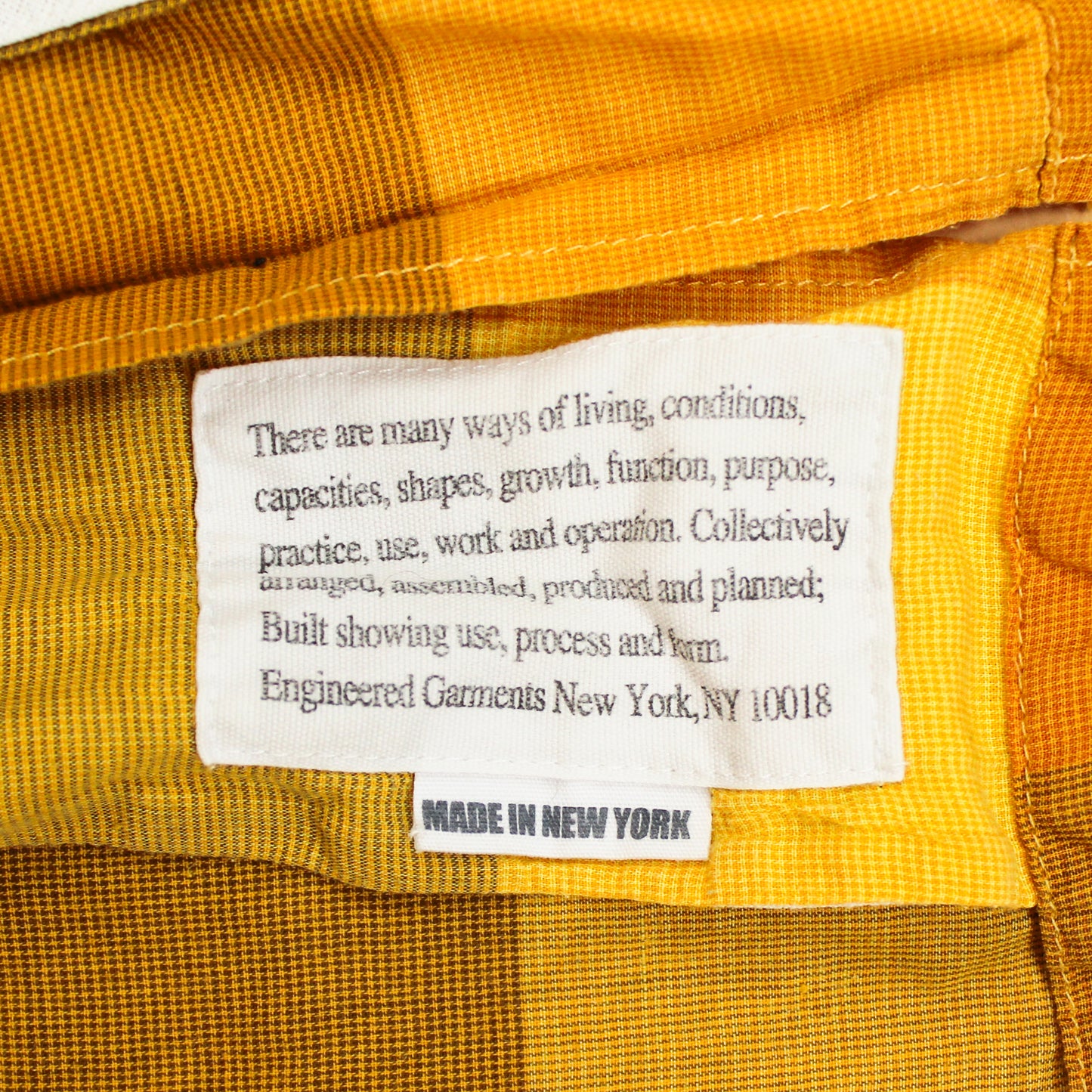 Engineered Garments Check Cotton Linen Camp Shirt