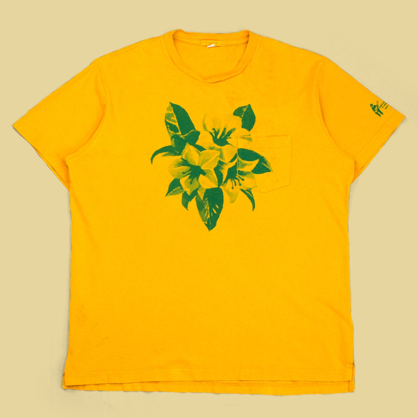 Engineered Garments Flower Graphic Cross Crew Neck Pocket T-Shirt