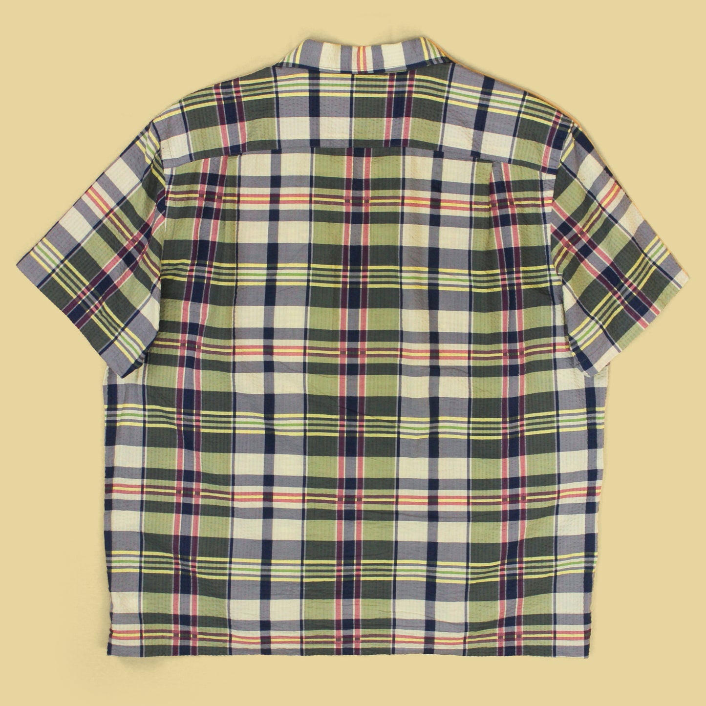 RRL Plaid Seersucker Camp Shirt