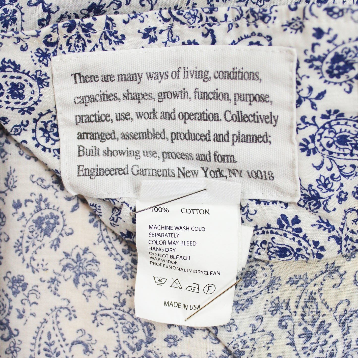 Engineered Garments Paisley Print Cotton Camp Shirt
