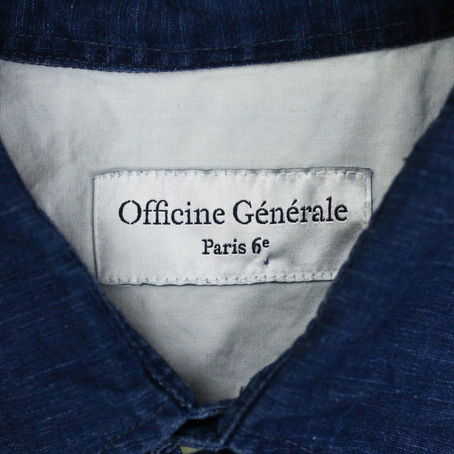 Officine Générale Indigo-Dyed Cotton-Linen Benoit Shirt