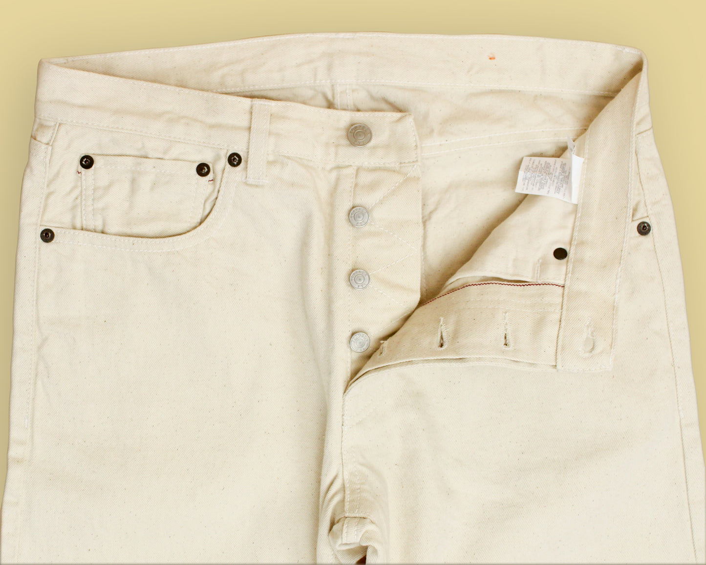 Fortela Ecru Selvedge Denim Jeans