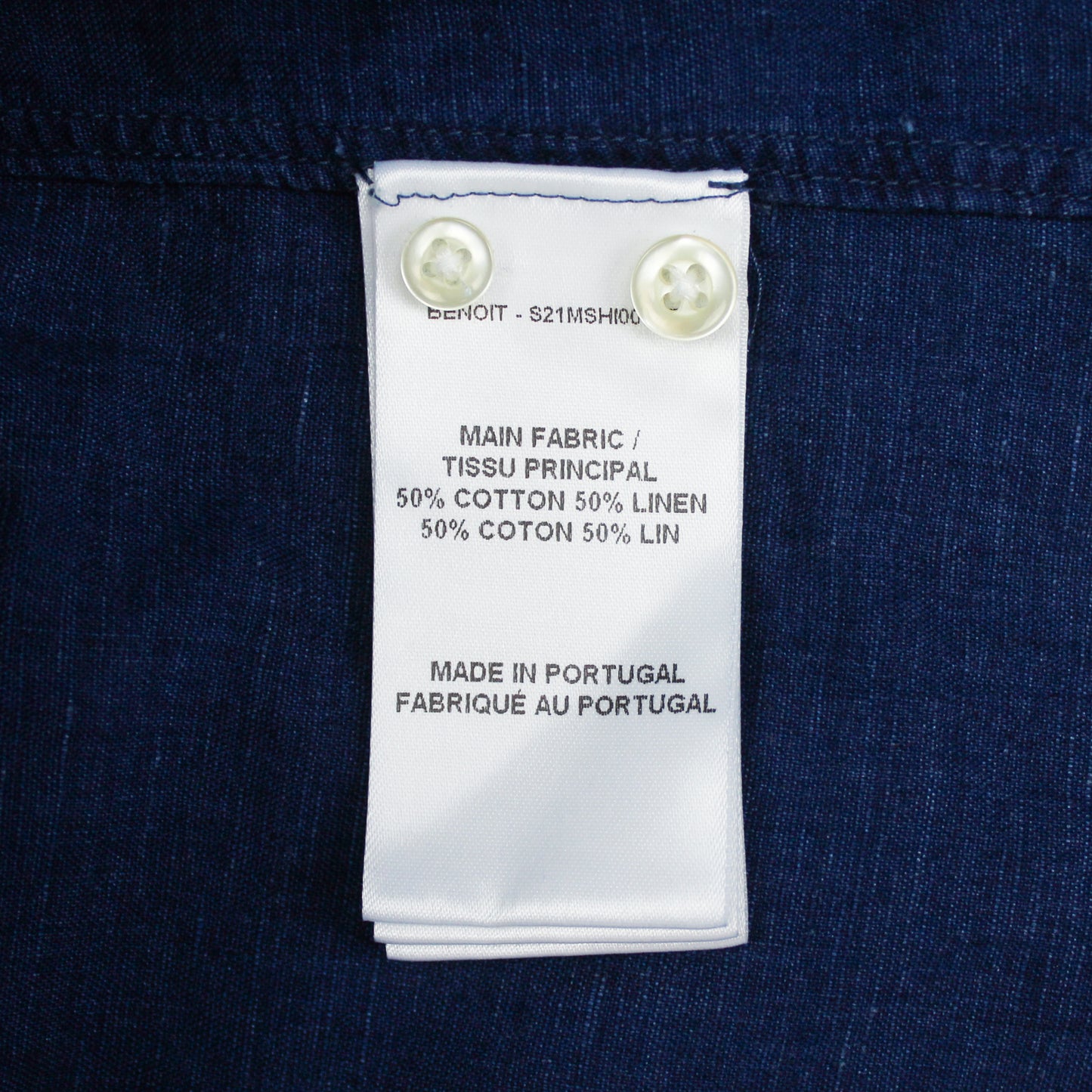 Officine Générale Indigo-Dyed Cotton-Linen Benoit Shirt