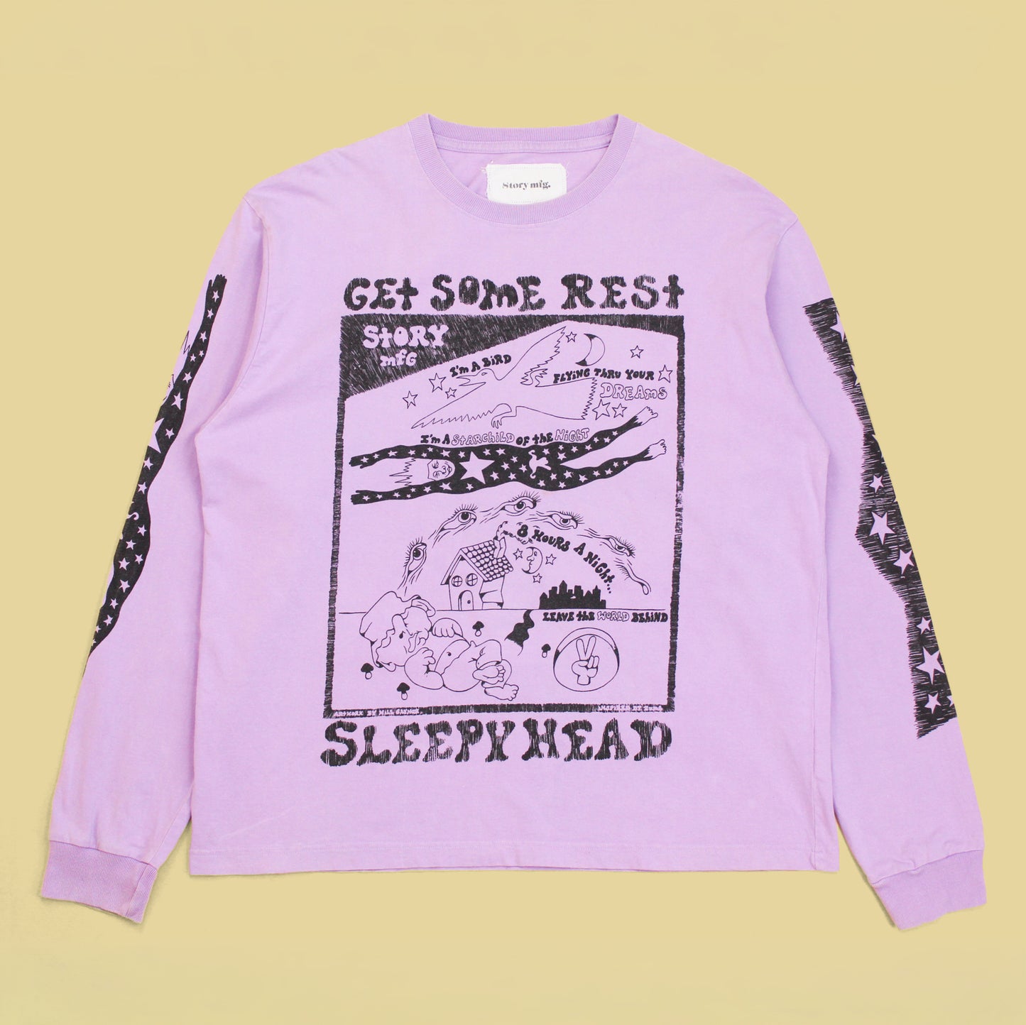 Story Mfg. Get Some Rest Sleepyhead Graphic Long Sleeve T-Shirt