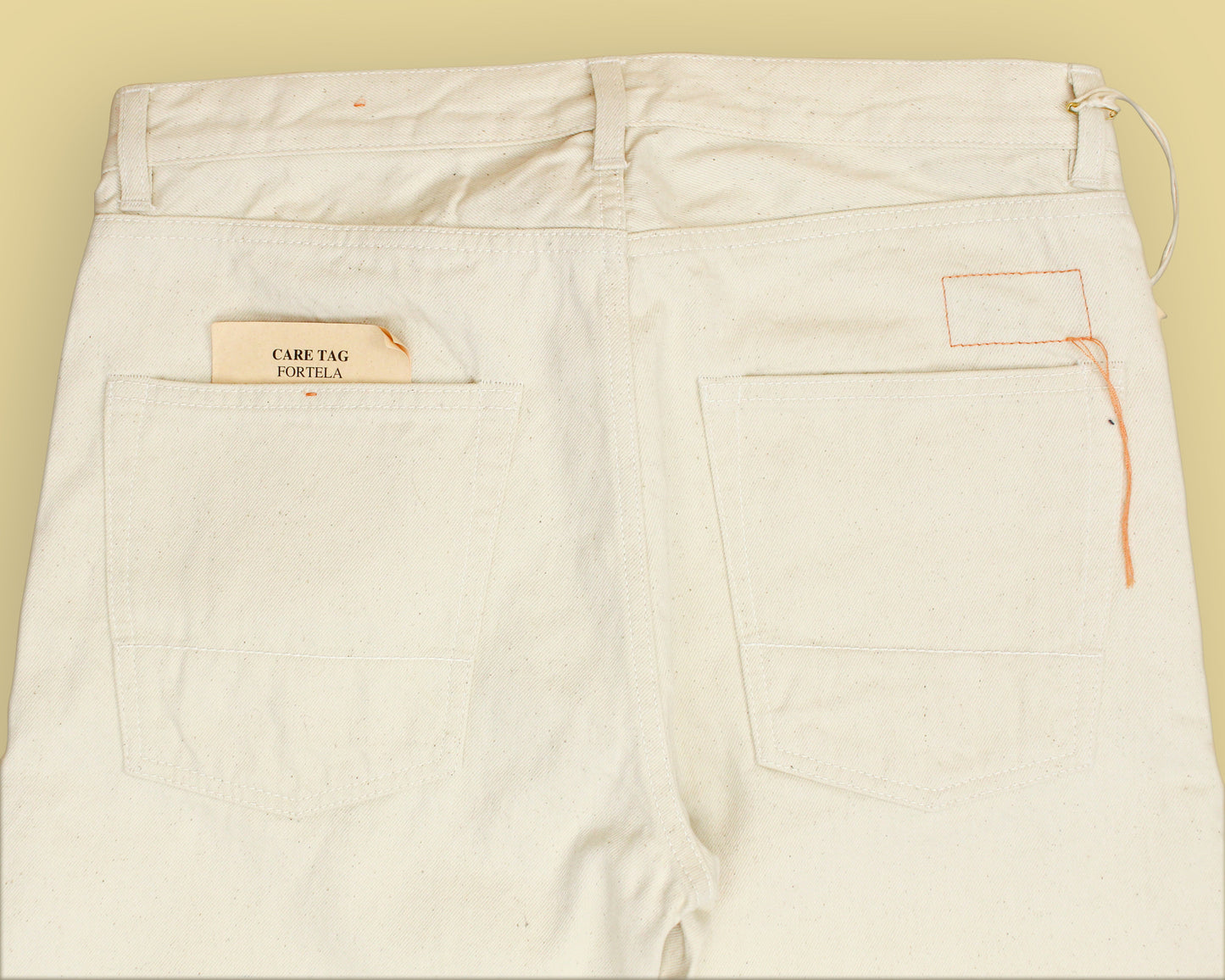 Fortela Ecru Selvedge Denim Jeans