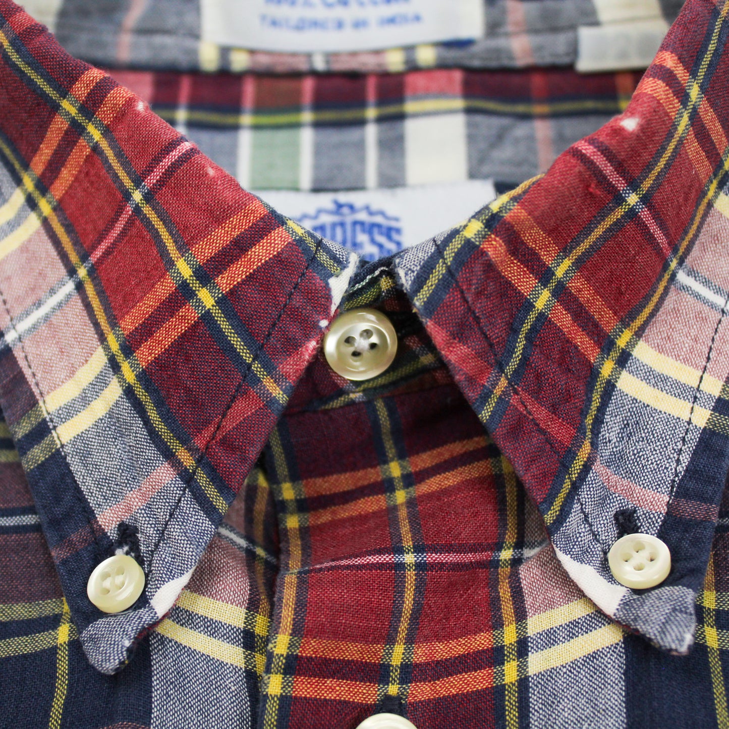 J. Press Madras Short Sleeve Button-Down Shirt