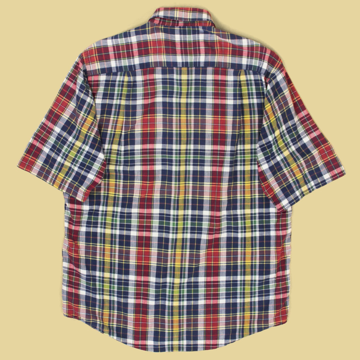 J. Press Madras Short Sleeve Button-Down Shirt
