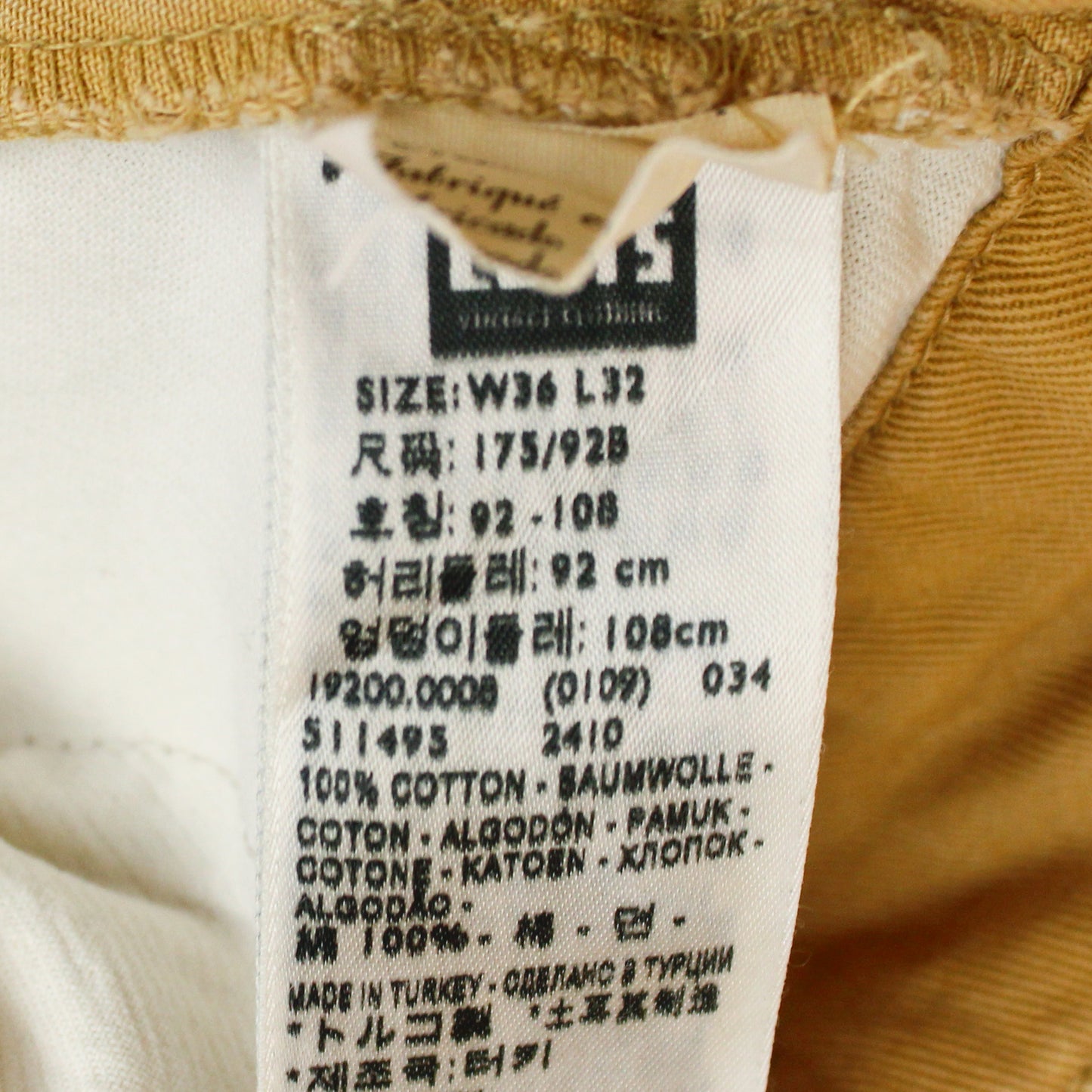 Levi's Vintage Clothing Cotton Twill Flat Front 1920s Chino Pants