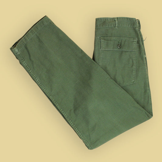 Vintage US Military OG-107 Cotton Sateen Fatigue Pants