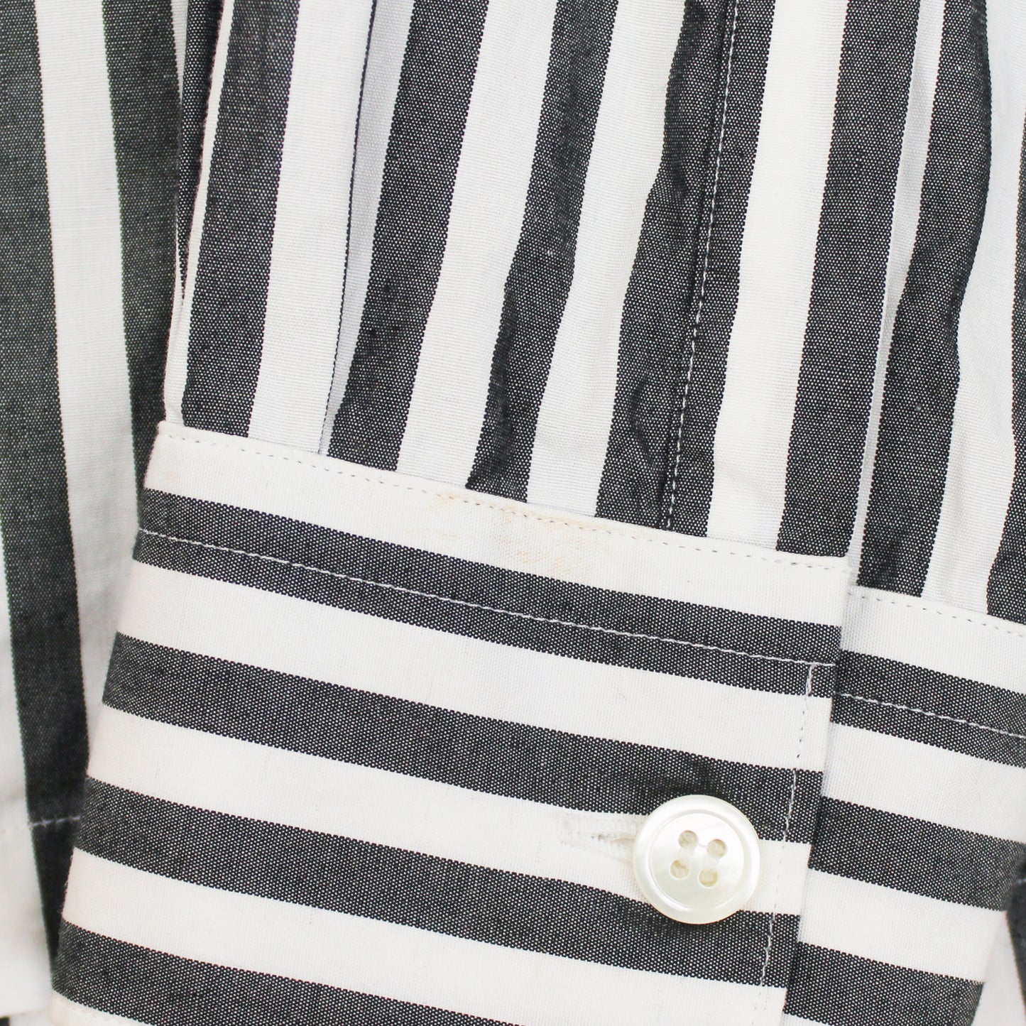 Comme des Garçons Striped Cotton Ulster Collar Shirt
