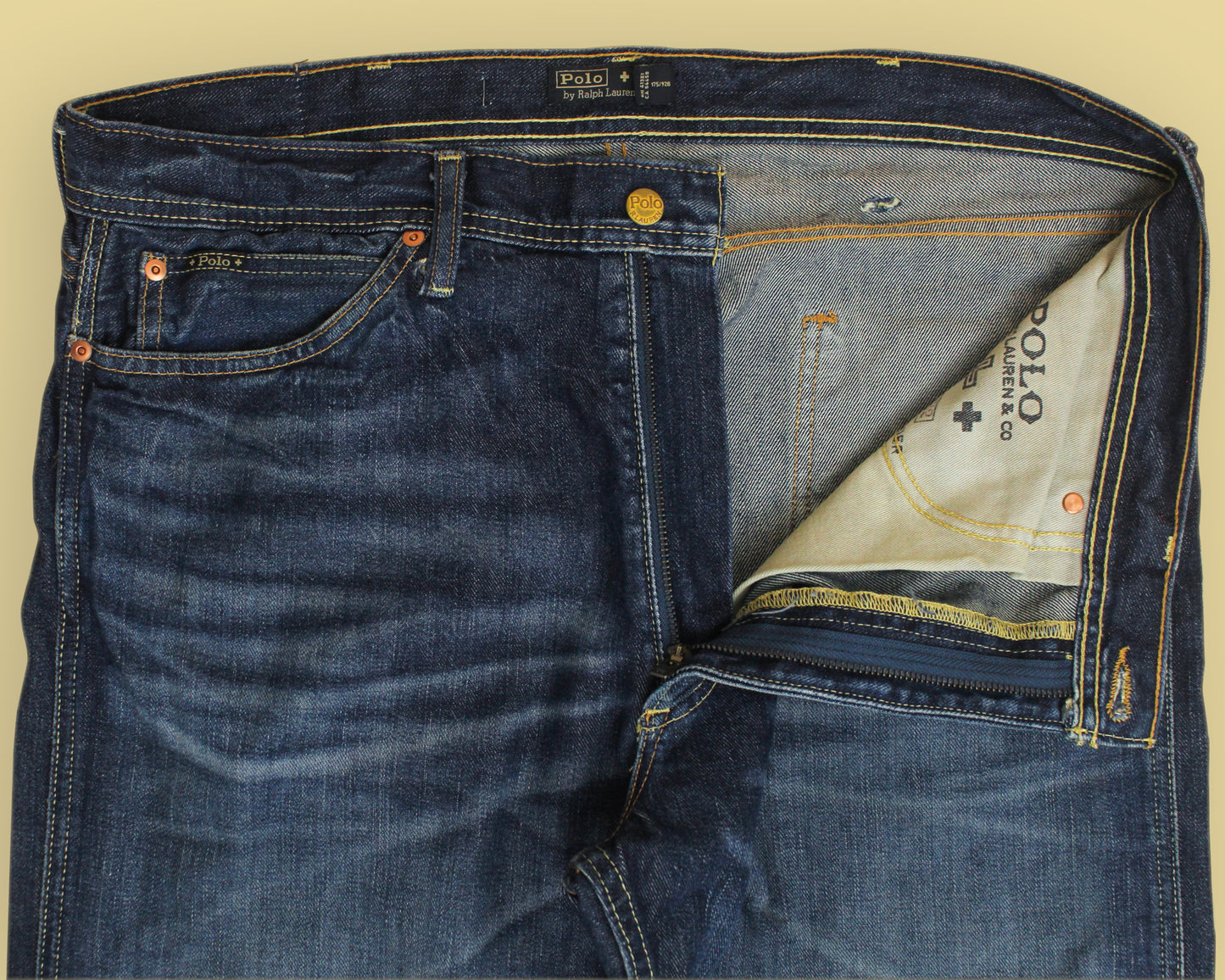 Polo Ralph Lauren x Naiomi Glasses Faded Denim Heritage Rider Jeans