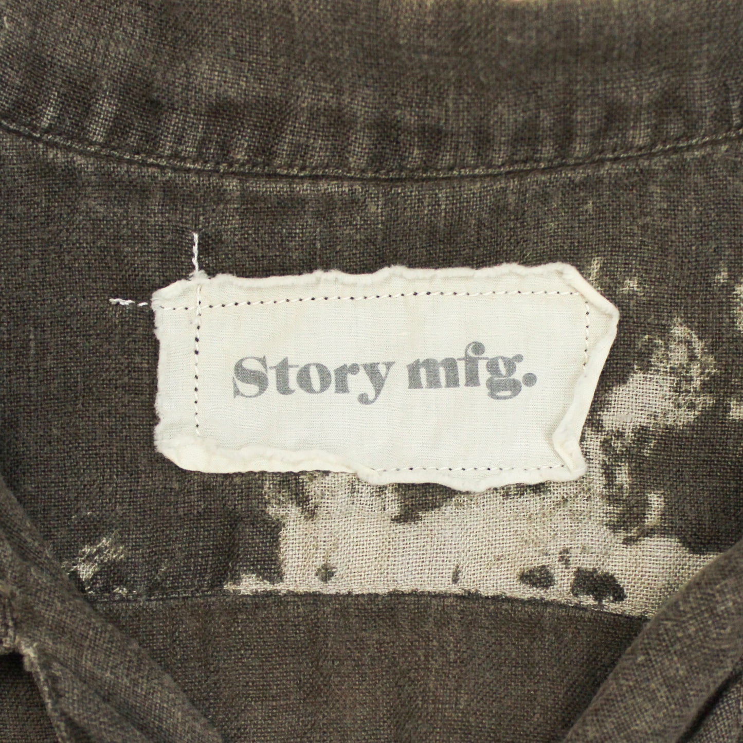 Story Mfg. Iron Space Print Linen Greetings Shirt