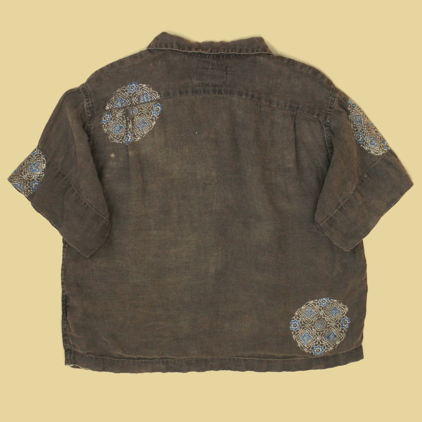 Story Mfg. Iron Space Print Linen Greetings Shirt