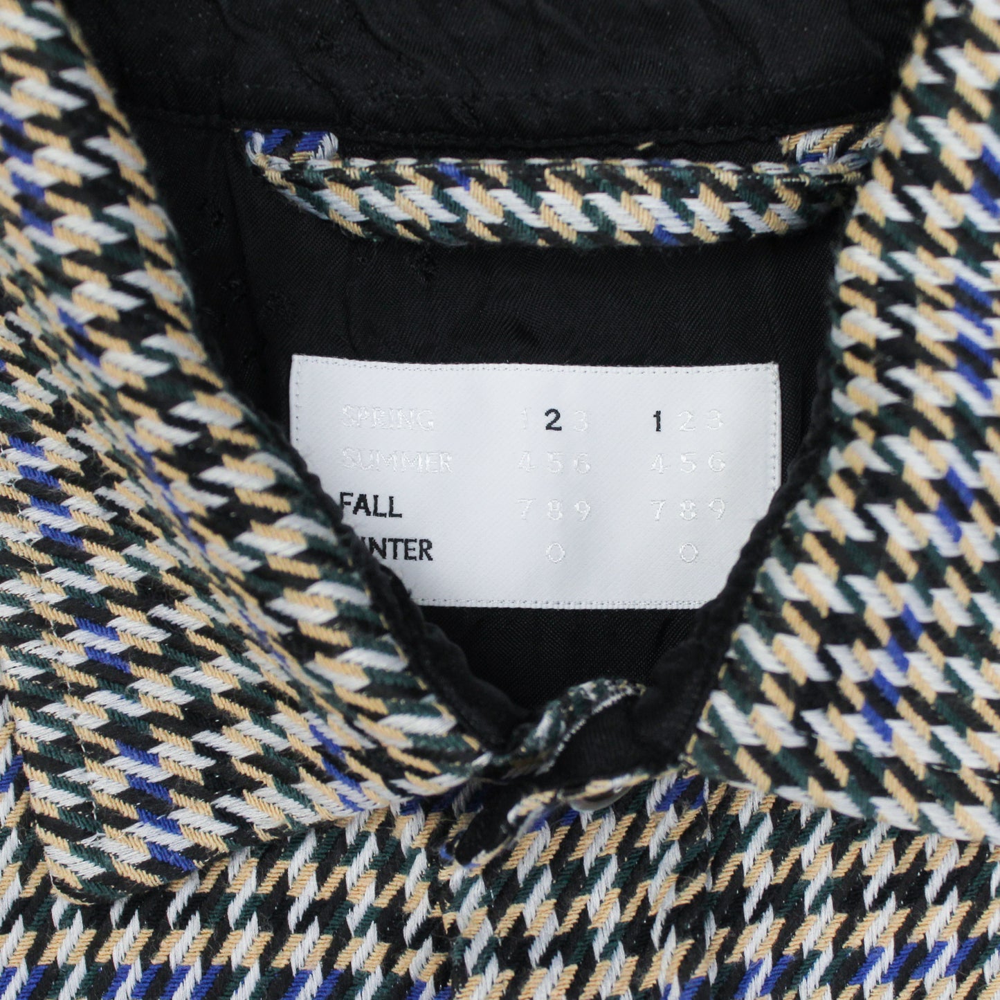 4SDesigns Textured Weave Houndstooth Check Button-Up Shirt