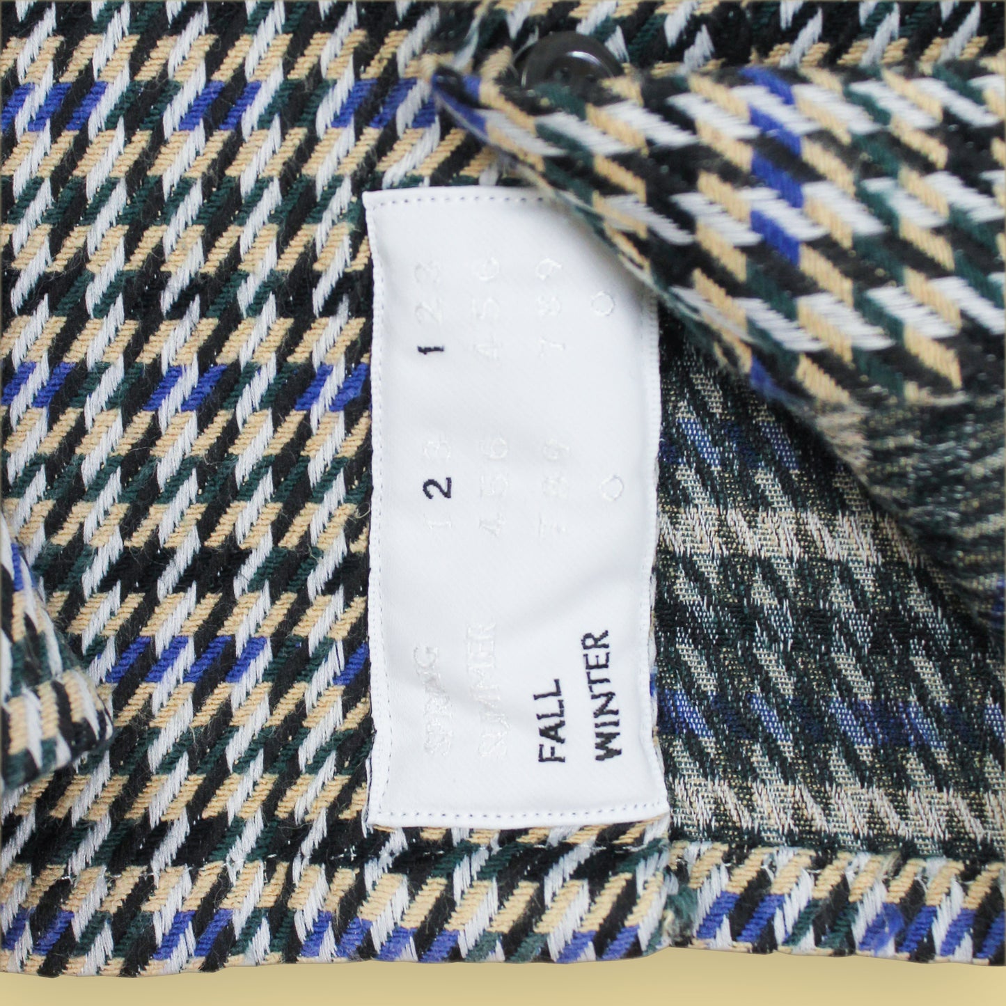 4SDesigns Textured Weave Houndstooth Check Button-Up Shirt