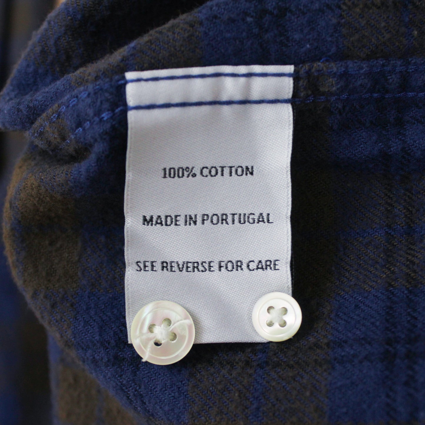 Portuguese Flannel Plaid Cotton Flannel Button Down Shirt