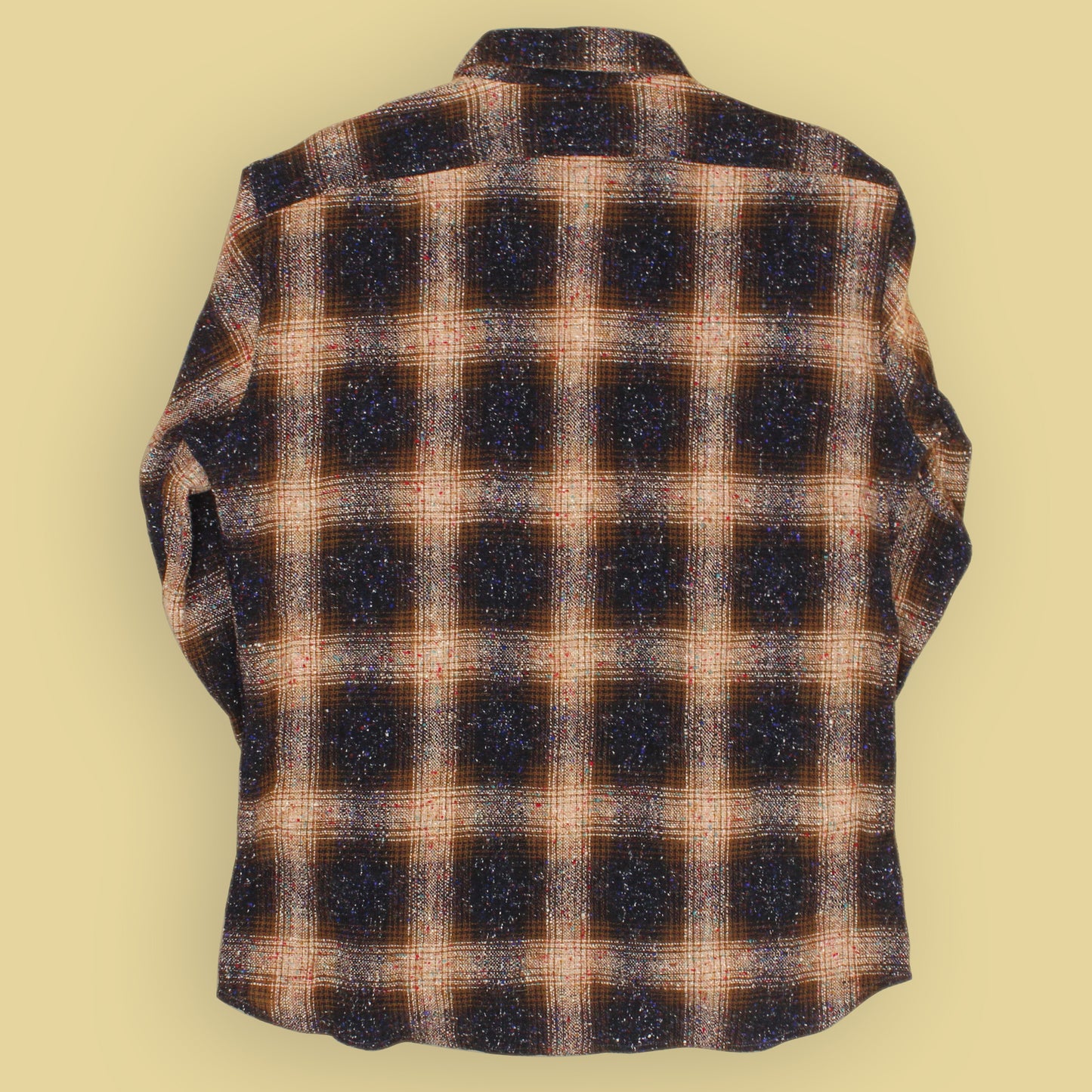 Gustin Rainbow Nep Plaid Wool Silk Flannel Work Shirt