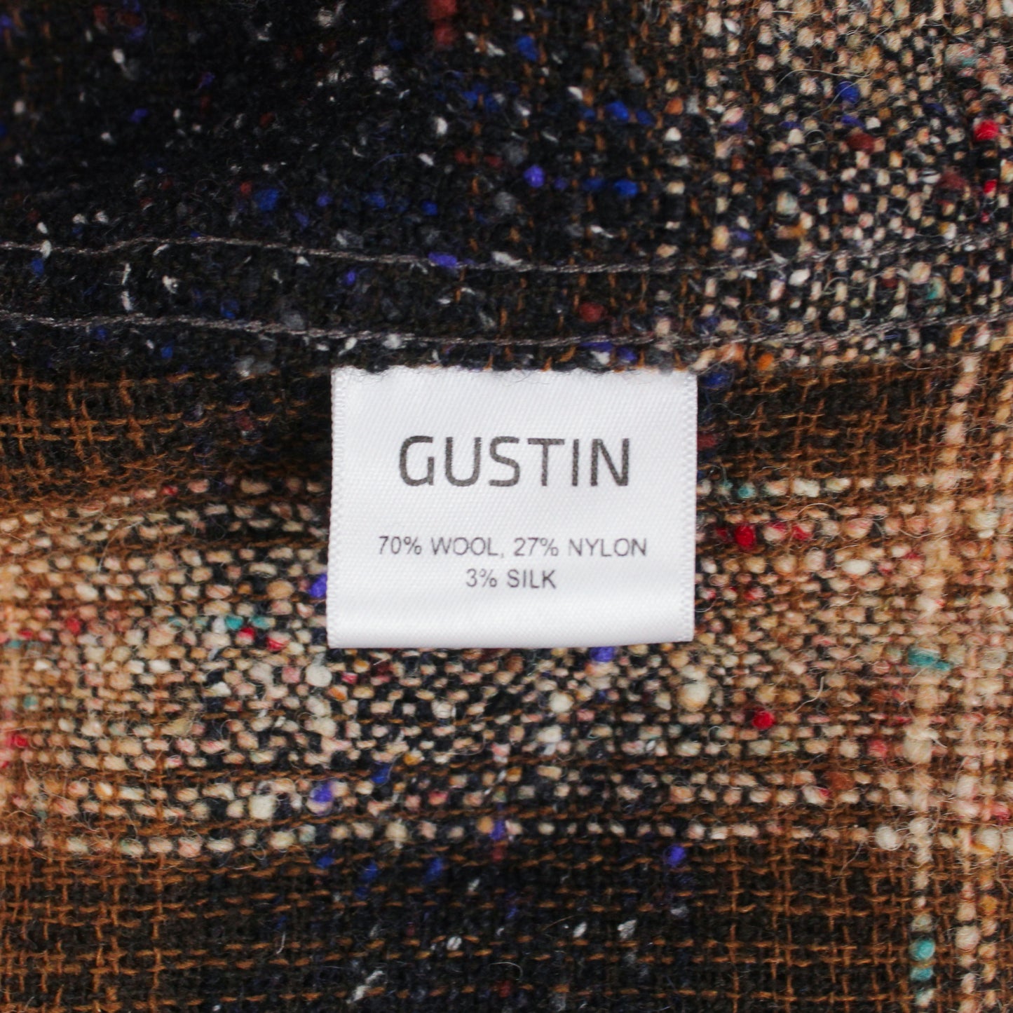 Gustin Rainbow Nep Plaid Wool Silk Flannel Work Shirt