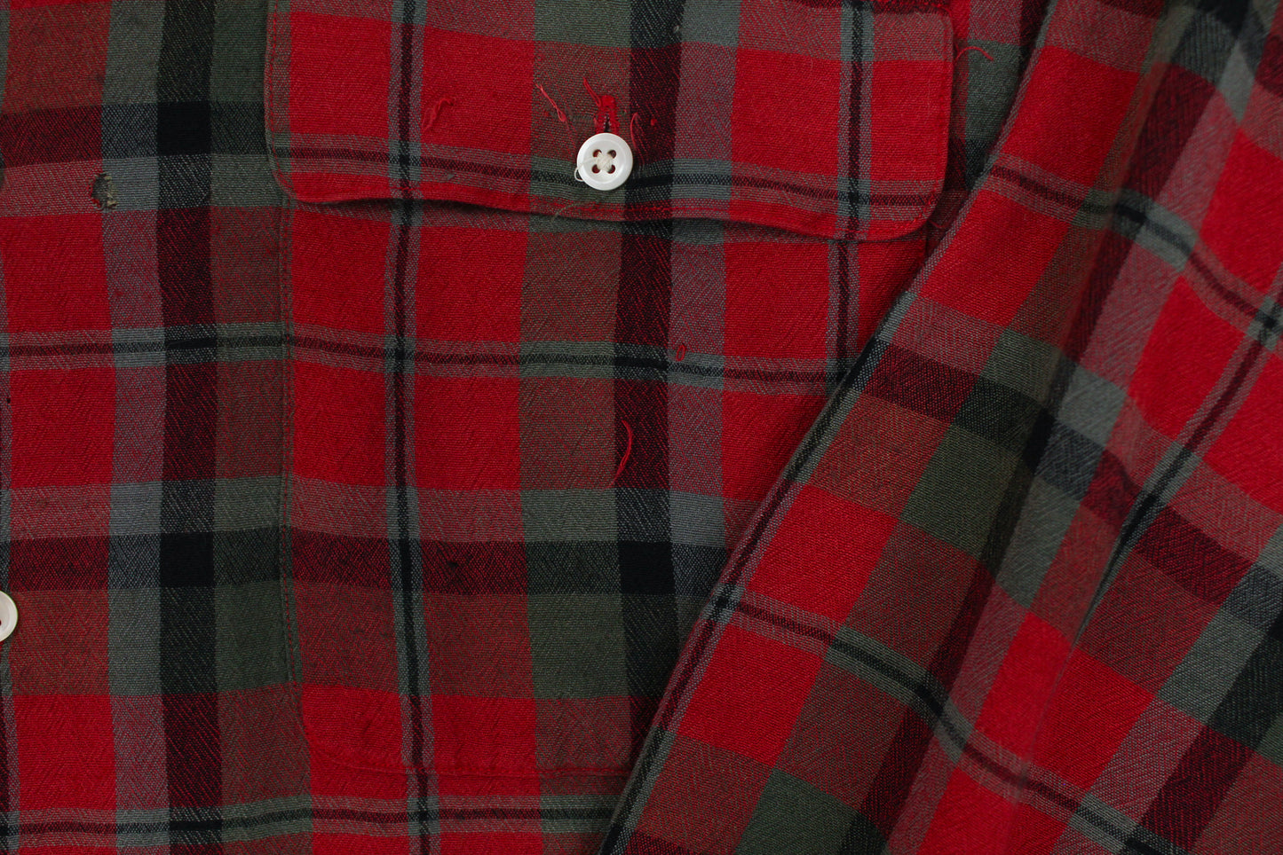 Polo Ralph Lauren Plaid Rayon Wool Loop Collar Shirt