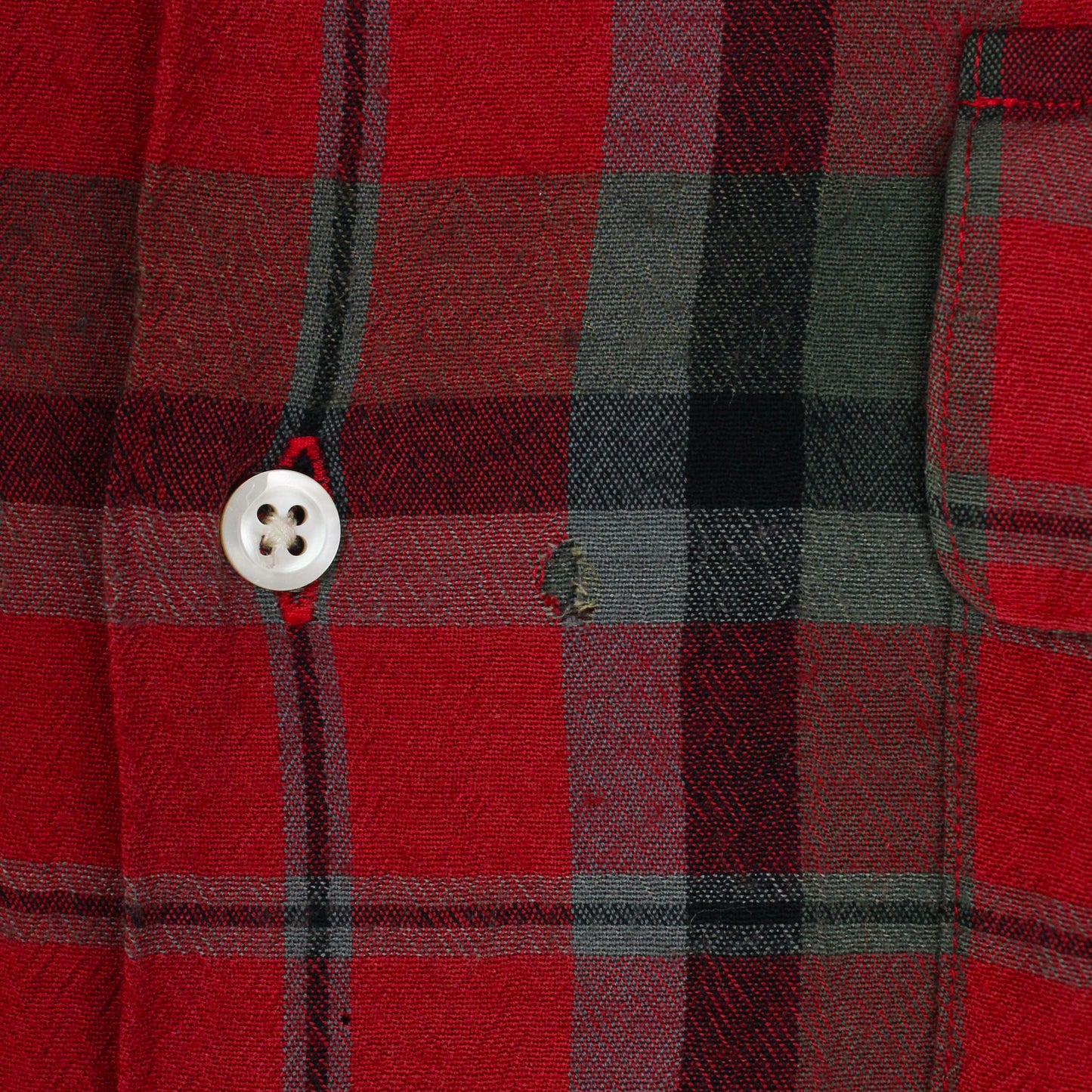 Polo Ralph Lauren Plaid Rayon Wool Loop Collar Shirt