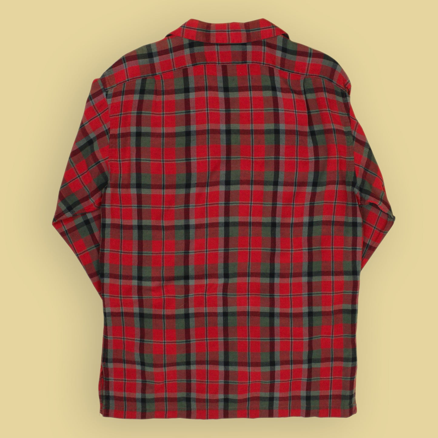 Polo Ralph Lauren Plaid Rayon Wool Loop Collar Shirt