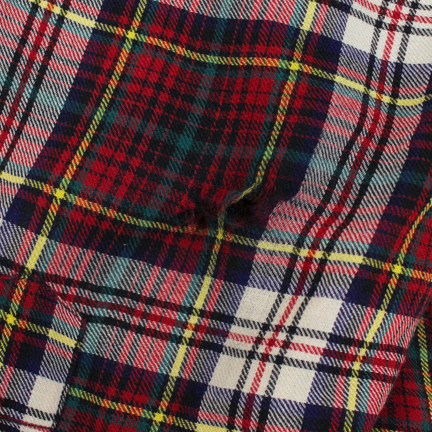 Hathaway Tartan Plaid Wool Cotton Viyella Flannel Loop Collar Shirt
