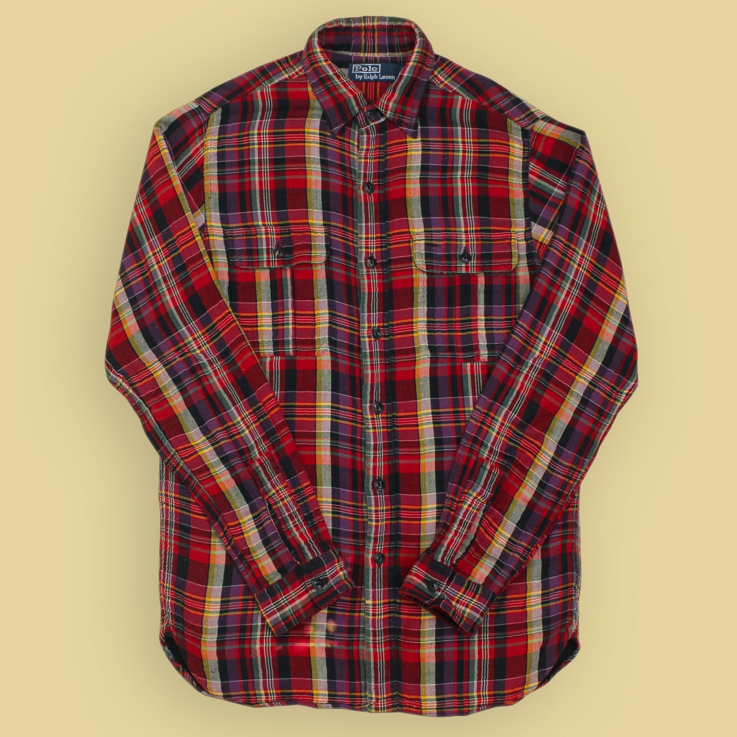 Polo Ralph Lauren Plaid Double Layer Gauze Flannel Work Shirt
