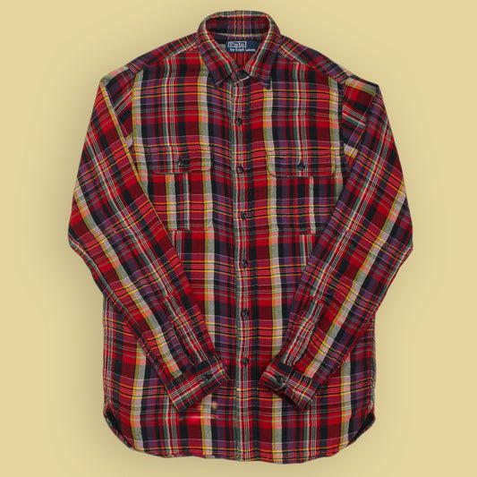 Polo Ralph Lauren Plaid Double Layer Gauze Flannel Work Shirt