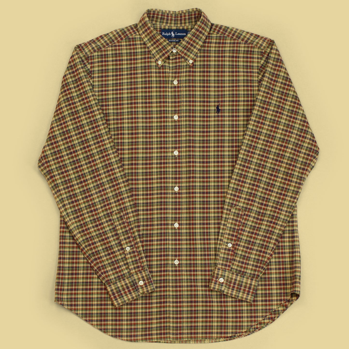 Vintage Polo Ralph Lauren Plaid Cotton Button-Down Shirt
