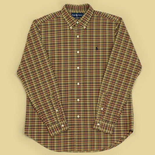 Vintage Polo Ralph Lauren Plaid Cotton Button-Down Shirt