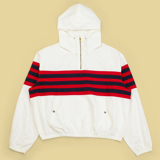 Vintage Polo Ralph Lauren Block Stripe Cotton Hooded Anorak Jacket