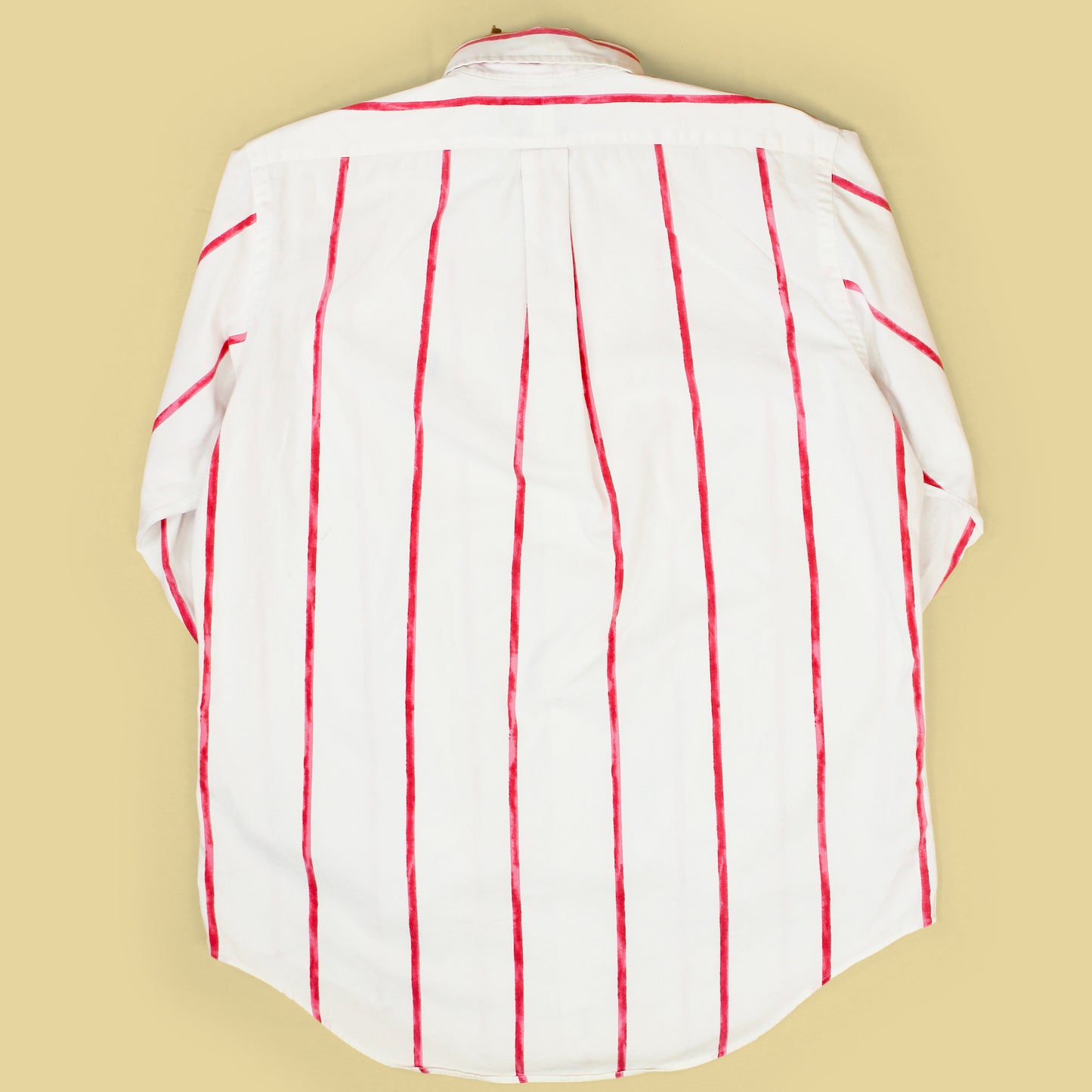 Vintage Polo Ralph Lauren Painted Stripe Cotton Twill Button-Down Shirt
