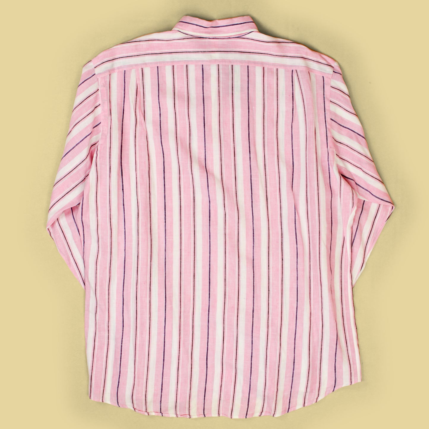 Vintage Polo Ralph Lauren Stripe Linen Button-Up Lowell Sport Shirt
