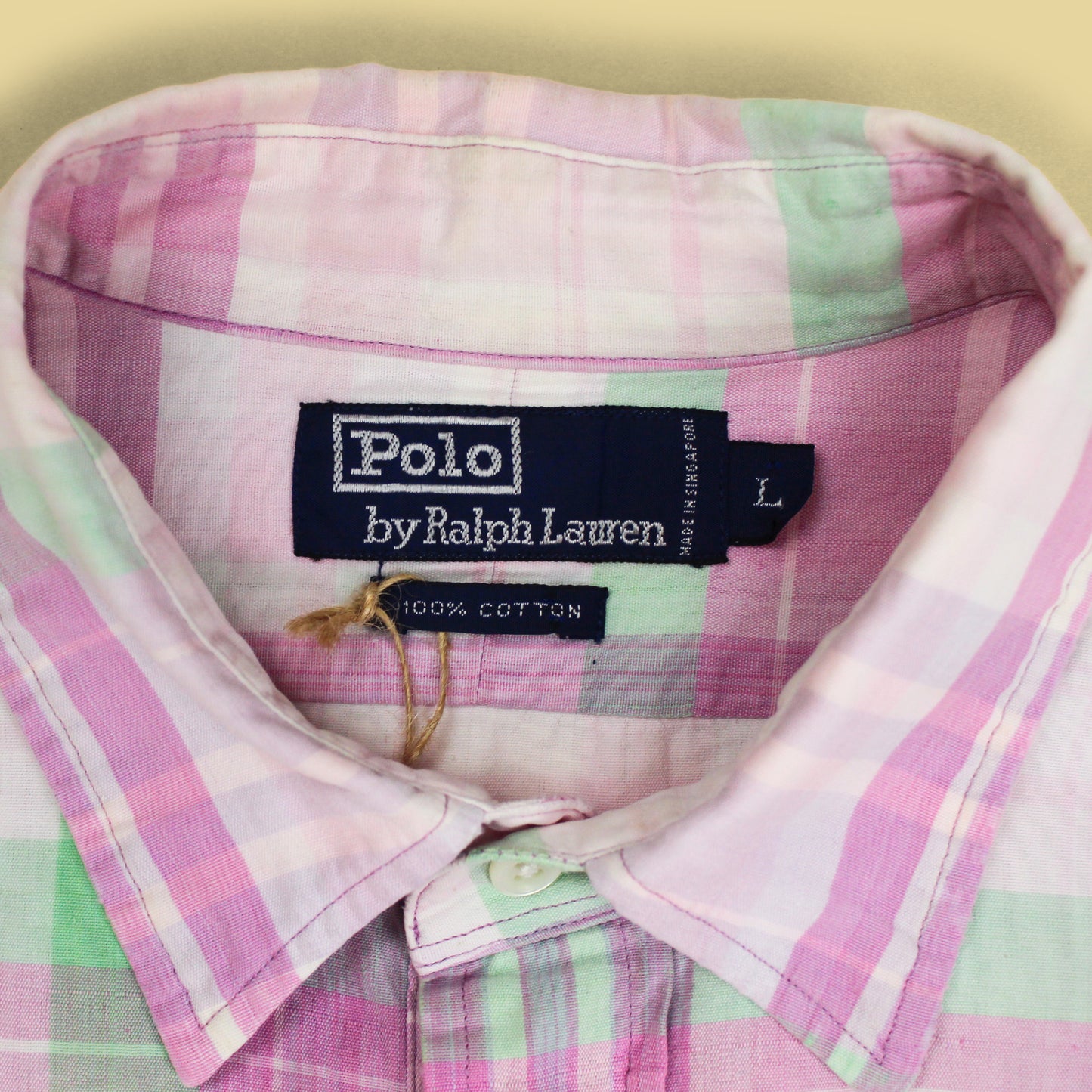 Vintage Polo Ralph Lauren Madras Short Sleeve Popover Shirt