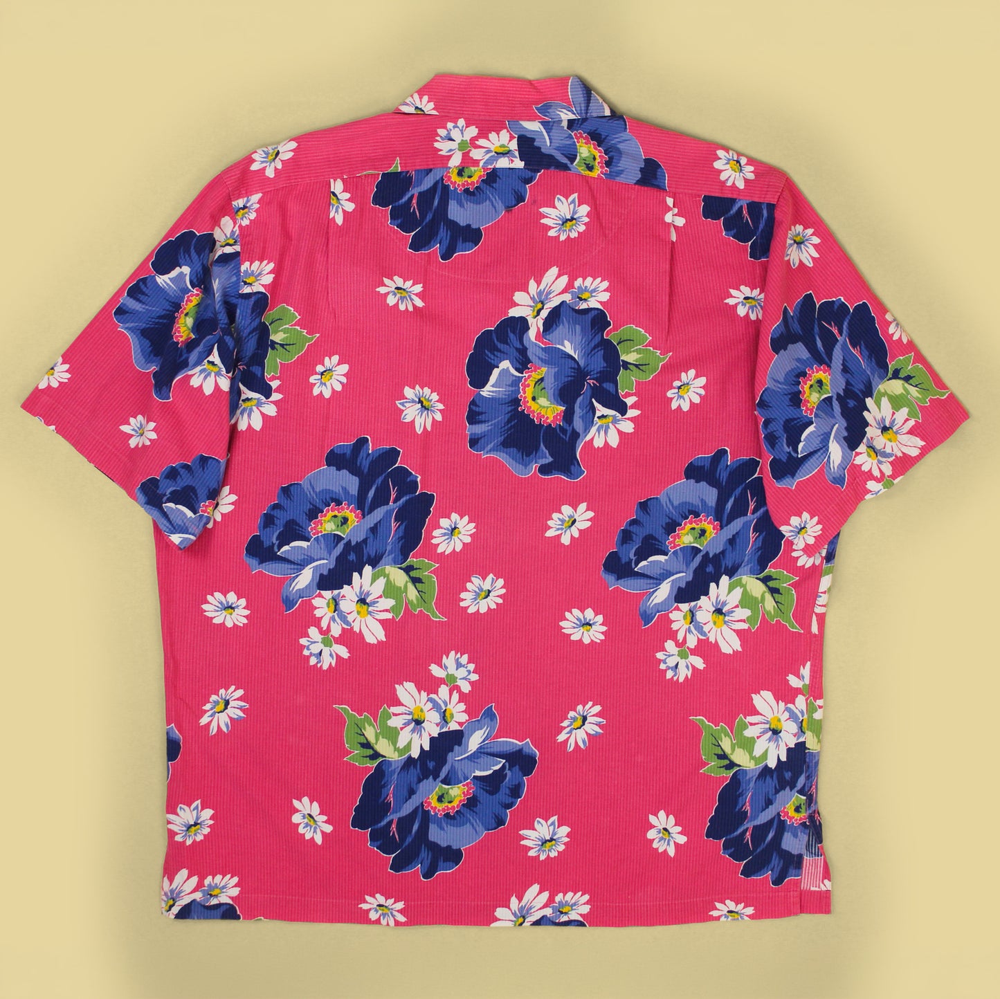 Vintage Polo Ralph Lauren Floral Print Seersucker Short Sleeve Camp Collar Berkley Shirt