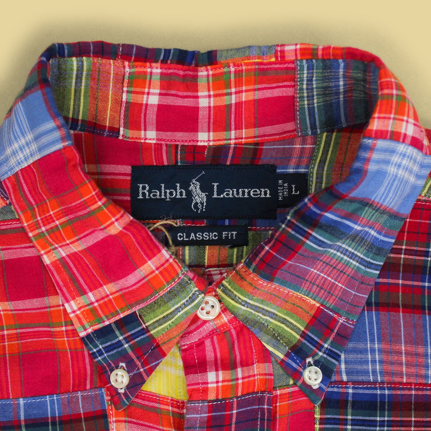 Polo Ralph Lauren Patchwork Madras Button-Down Shirt