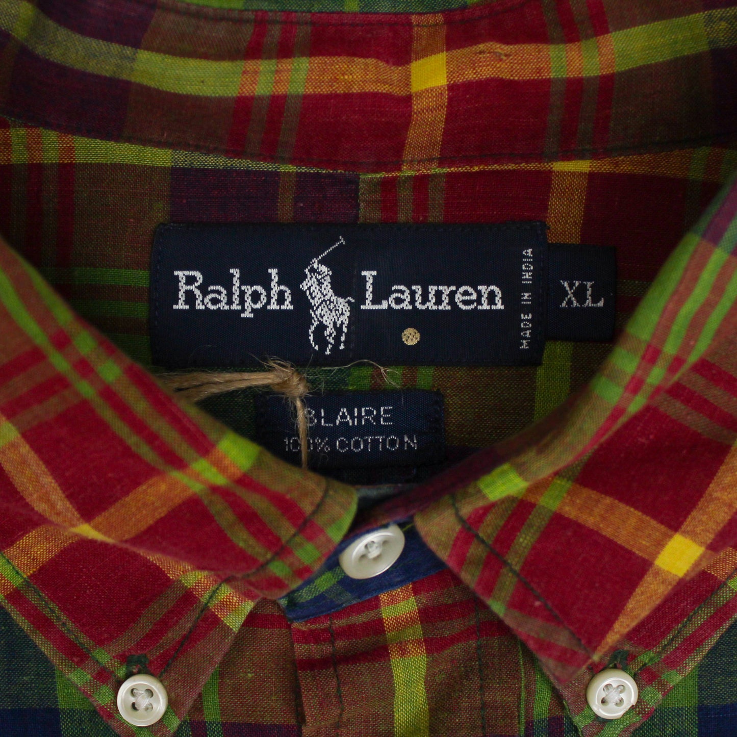 Vintage Polo Ralph Lauren Madras Button-Down Blaire Shirt