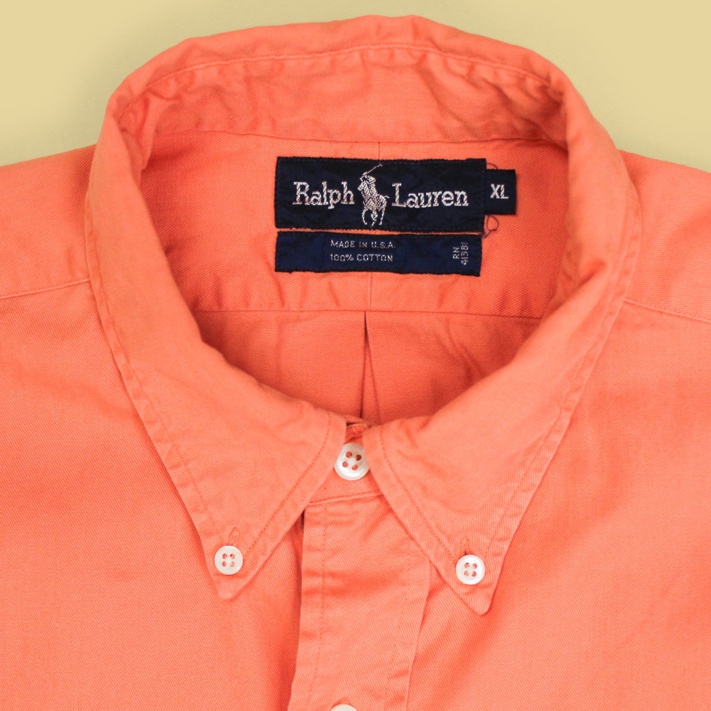 Vintage Polo Ralph Lauren Cotton Twill Button-Down Shirt