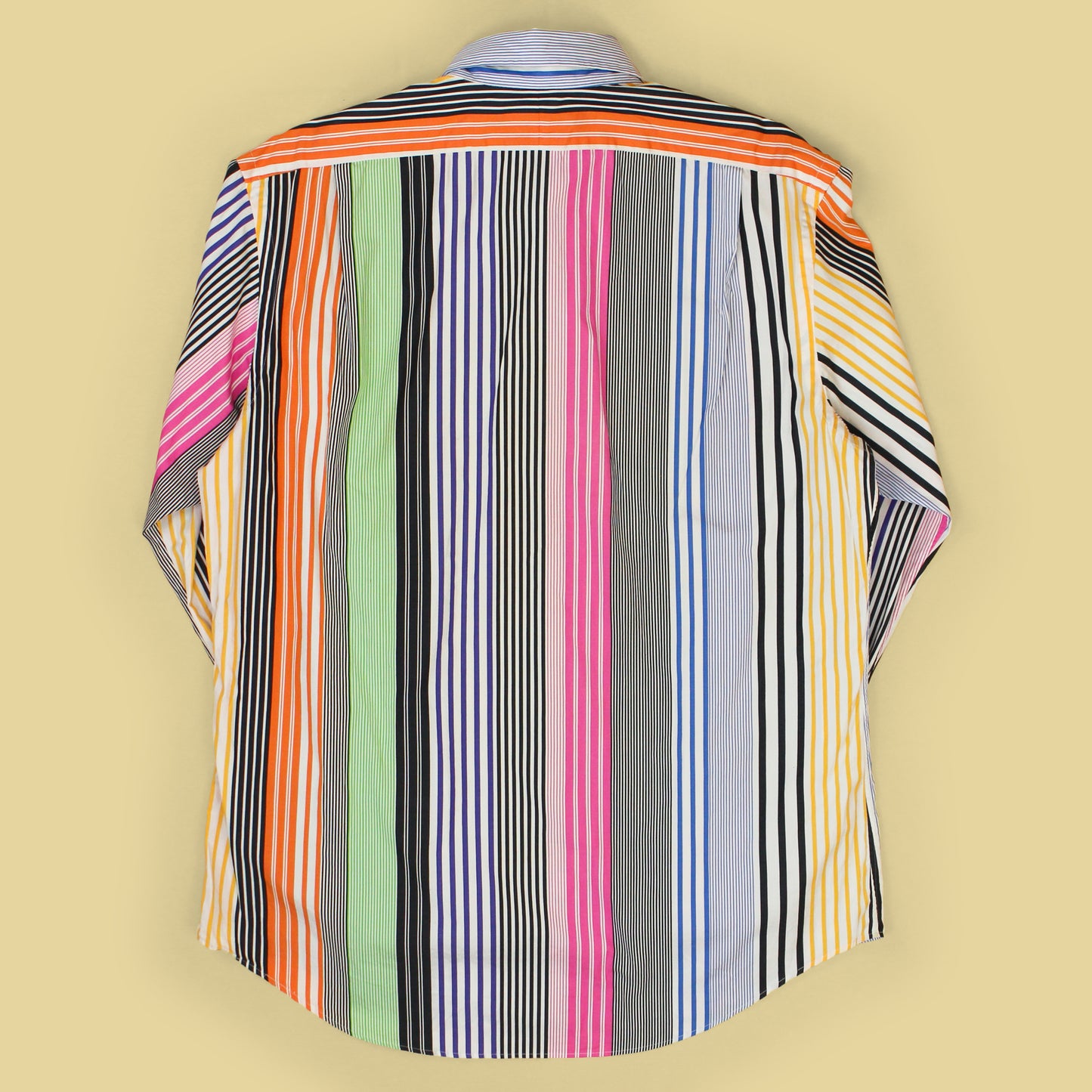 Vintage Polo Ralph Lauren Variegated Stripe Spread Collar Curham Shirt