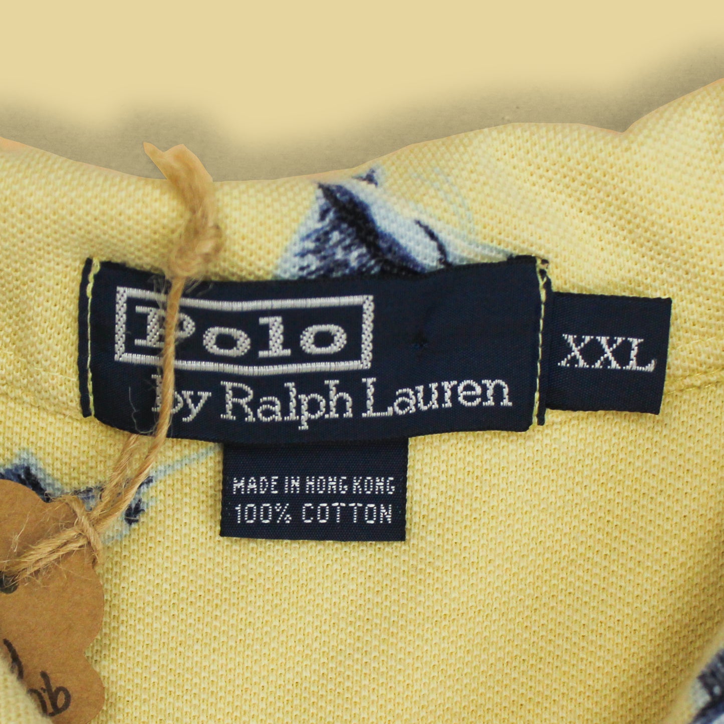 Vintage Polo Ralph Lauren Marlin Print Pique Knit Polo Shirt