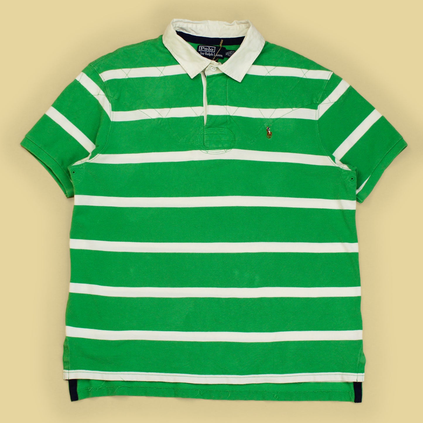 Polo Ralph Lauren Striped Pique Knit Rugby Polo Shirt