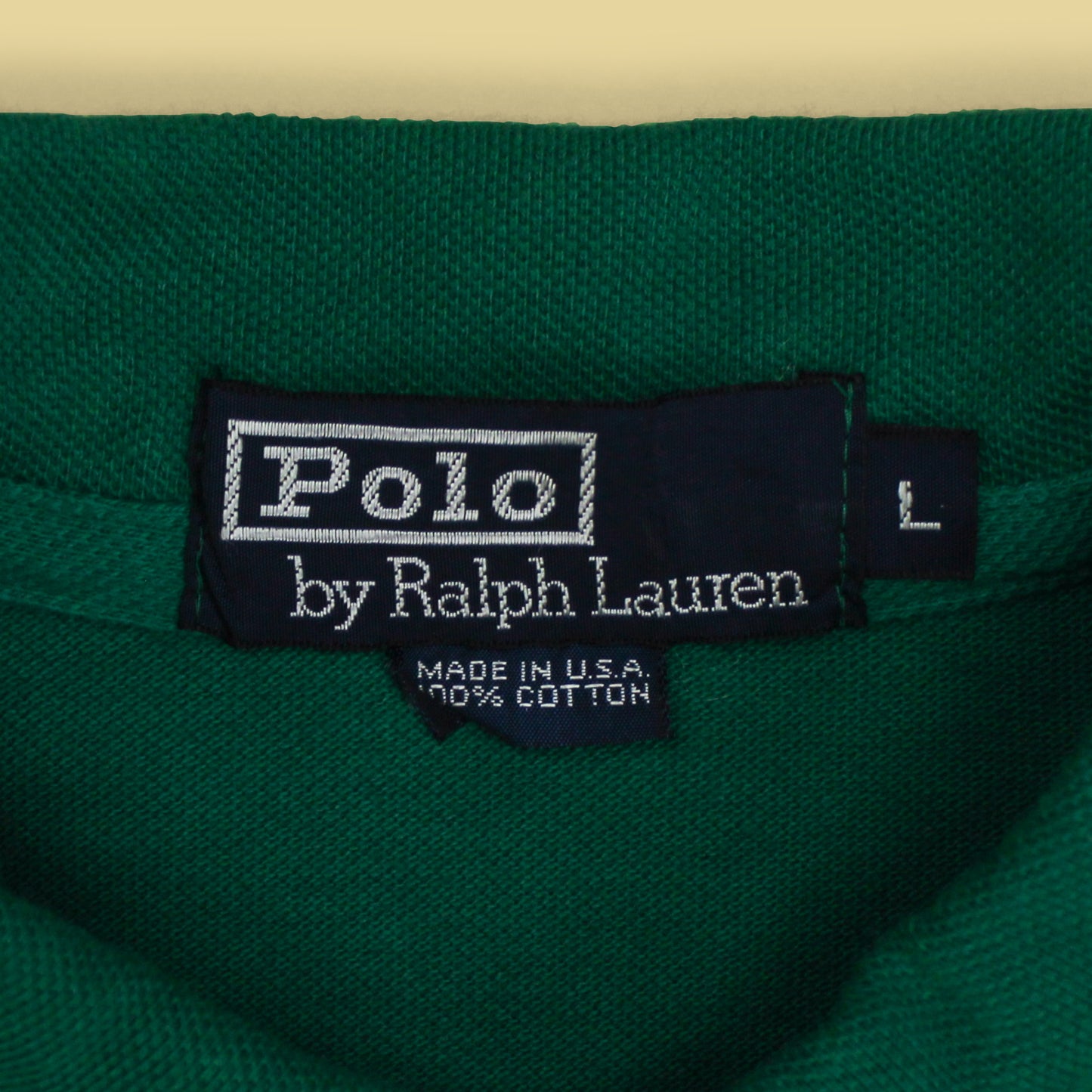 Vintage Polo Ralph Lauren Cookie Crest Embroidered Pique Knit Polo Shirt