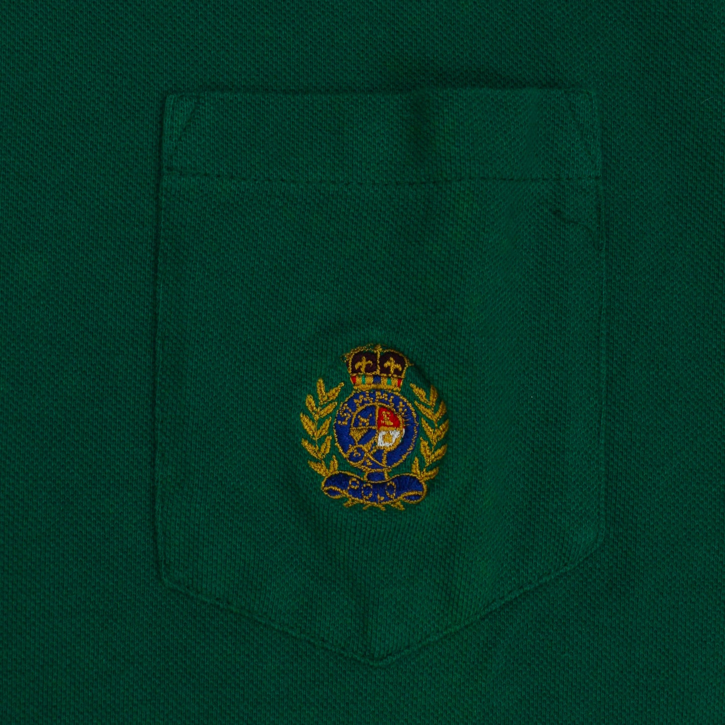 Vintage Polo Ralph Lauren Cookie Crest Embroidered Pique Knit Polo Shirt