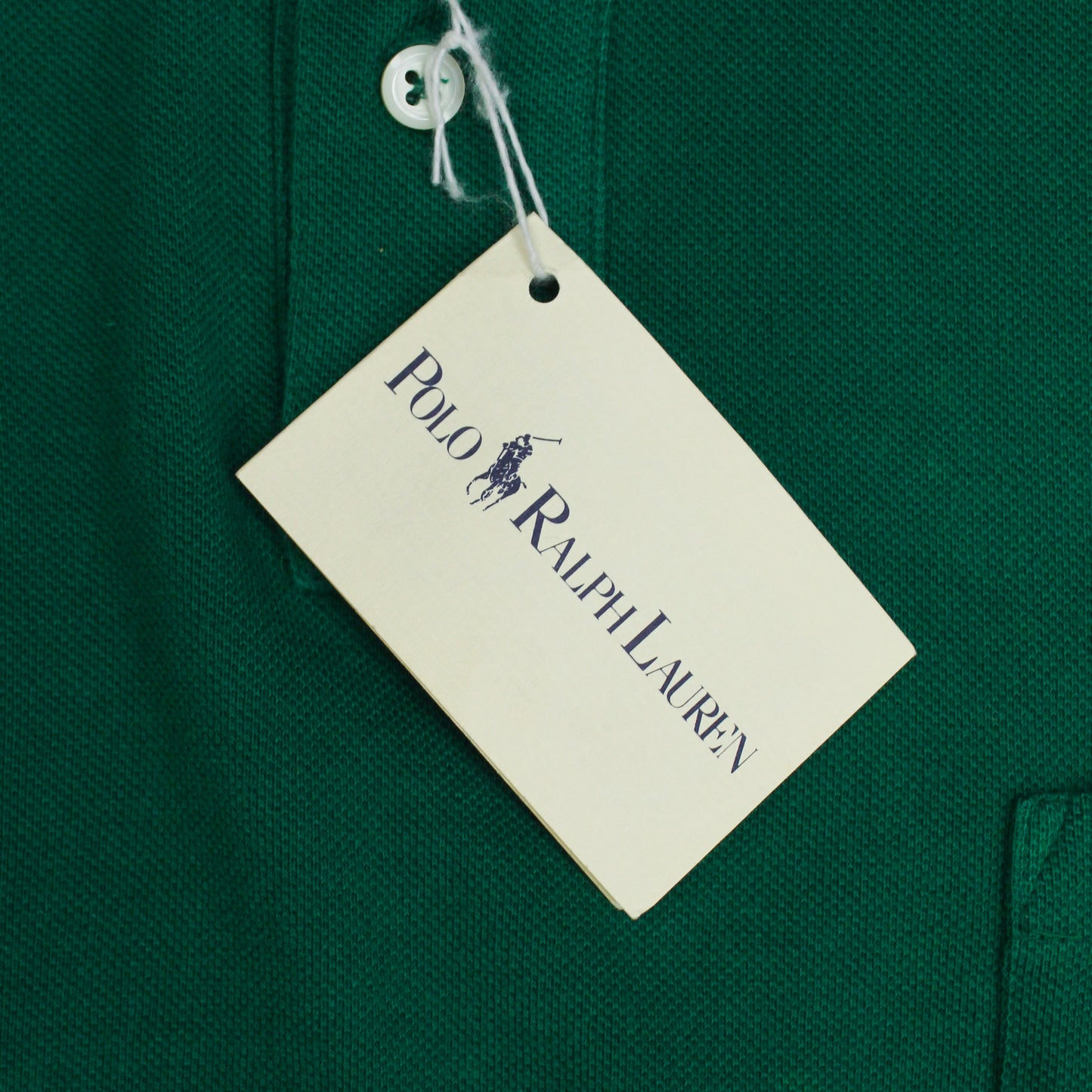 Vintage Polo Ralph Lauren Cookie Crest Embroidered Pique Knit Polo Shirt