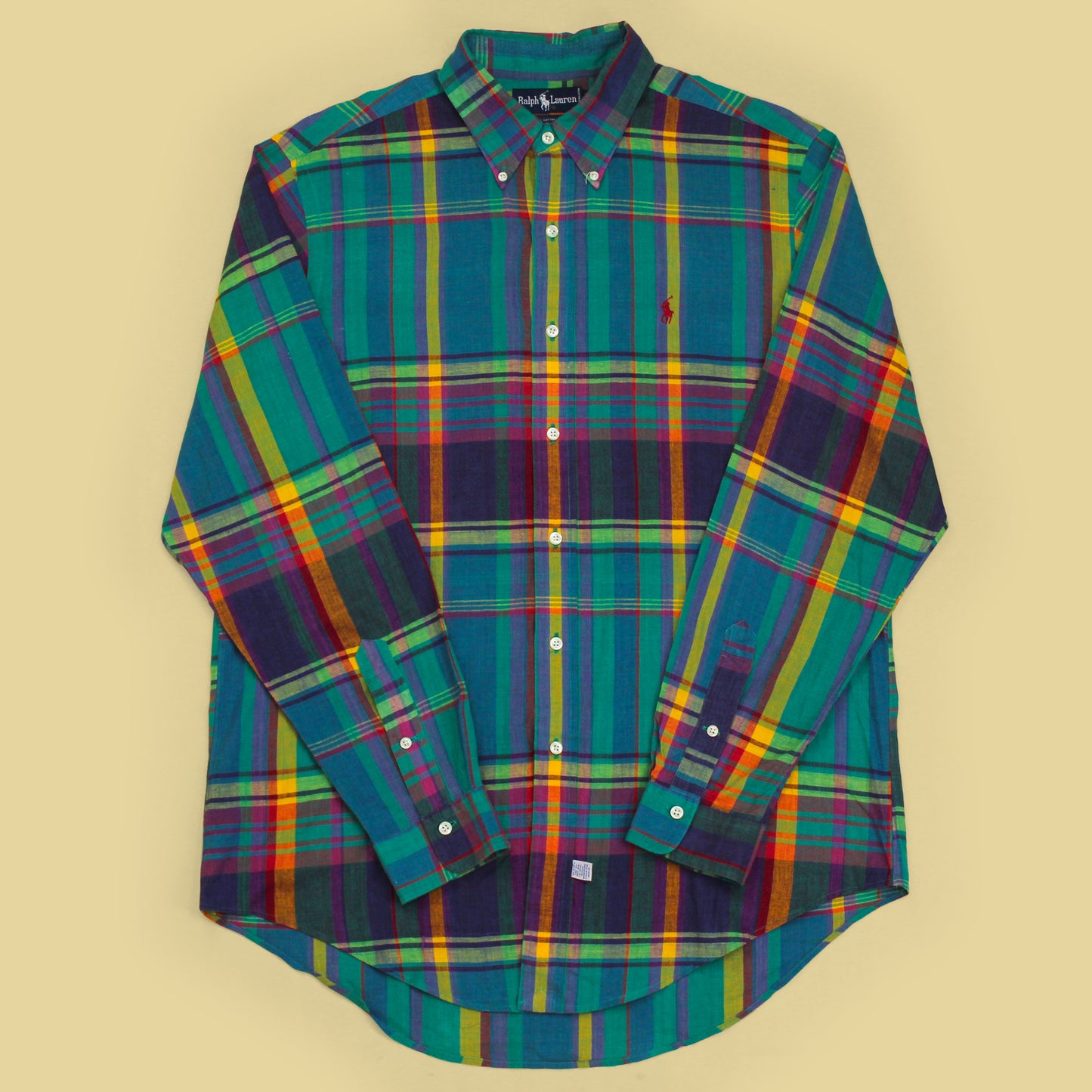 Vintage Polo Ralph Lauren Madras Button-Down Shirt