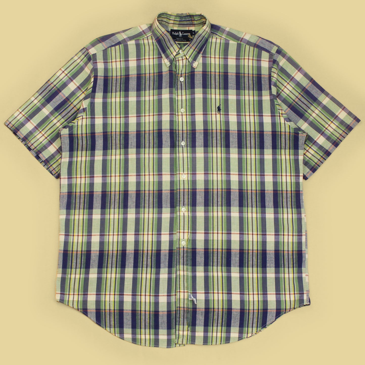 Vintage Polo Ralph Lauren Madras Short Sleeve Button-Down Shirt