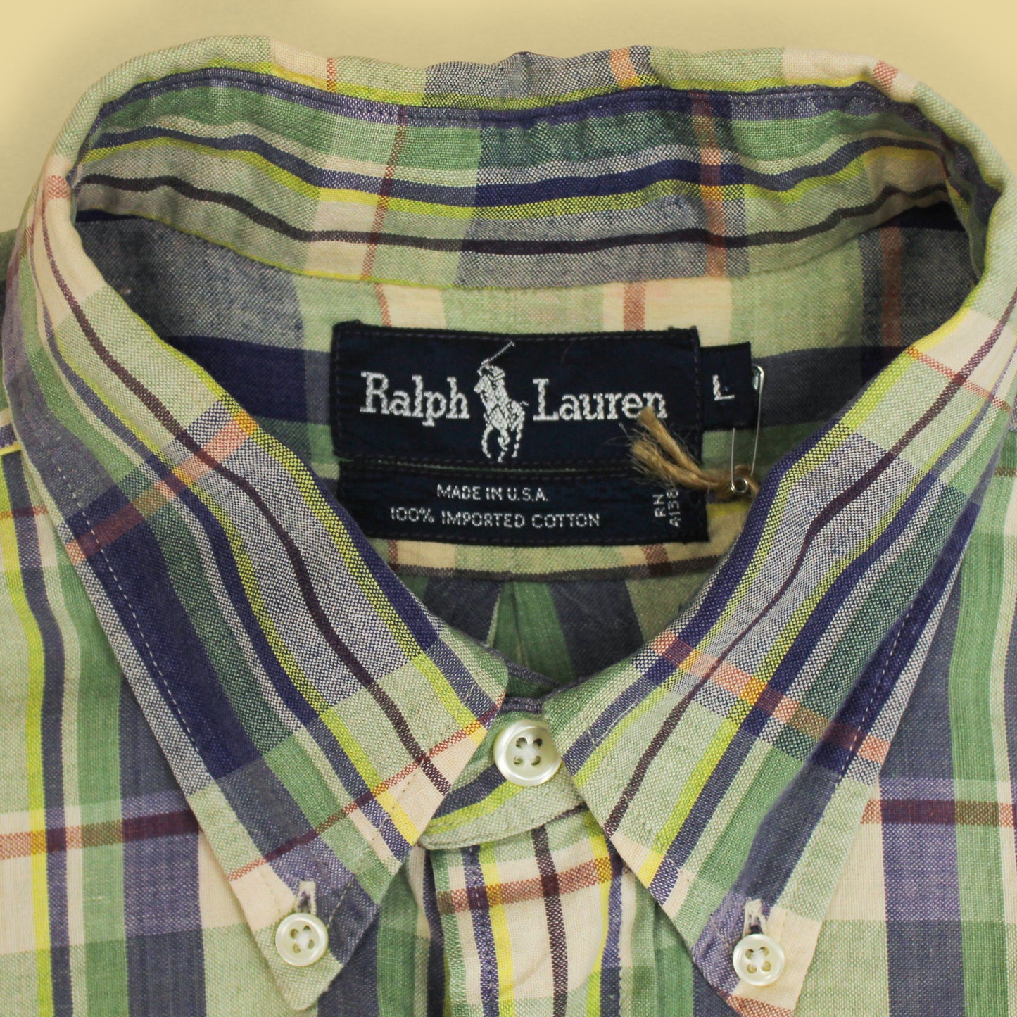 Vintage Polo Ralph Lauren Madras Short Sleeve Button-Down Shirt