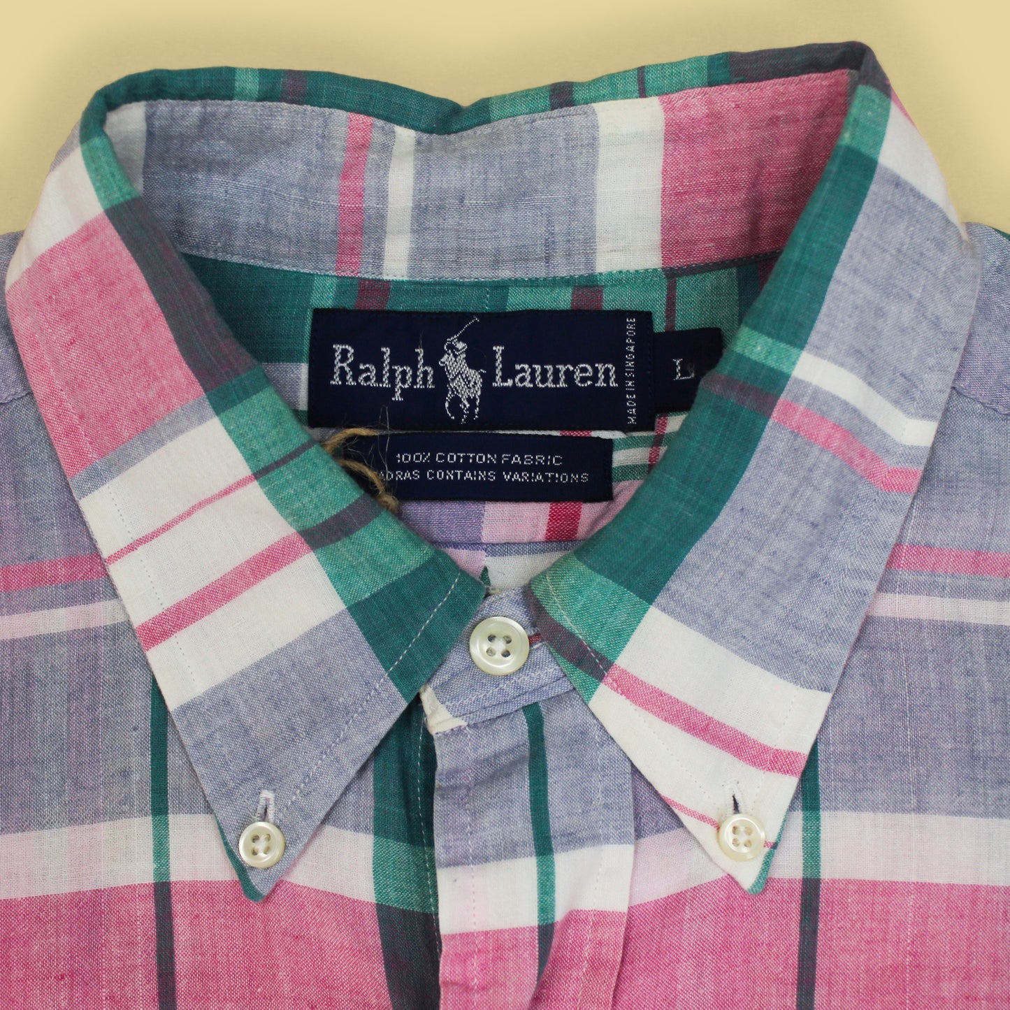 Vintage Polo Ralph Lauren Madras Button-Down Shirt
