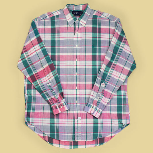 Vintage Polo Ralph Lauren Madras Button-Down Shirt