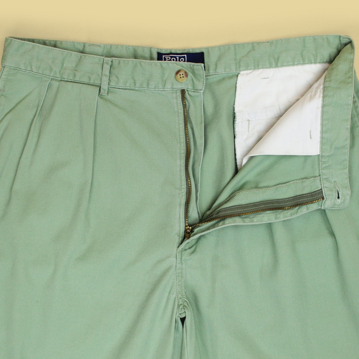 Vintage Polo Ralph Lauren Cotton Twill Pleated Tyler Shorts